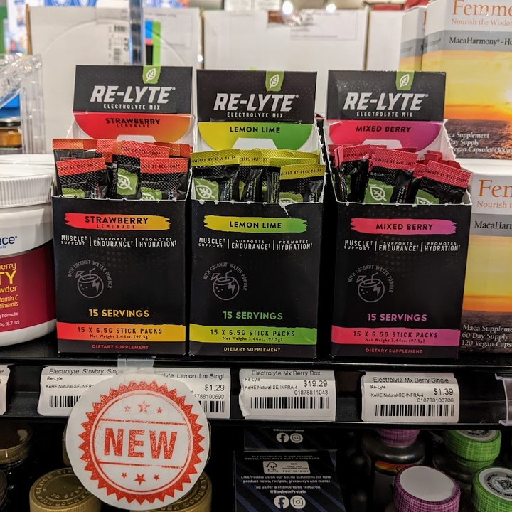 Gotta stay hydrated in this heat! Replenish your electrolytes with Re-Lyte from @redmondrealsalt. #harmony #harmonyfarms #harmonyfarmsnc #harmonizeyourlife #shopsmall #shoplocalraleigh #shoplocal #electrolyte #hydrate #relyte