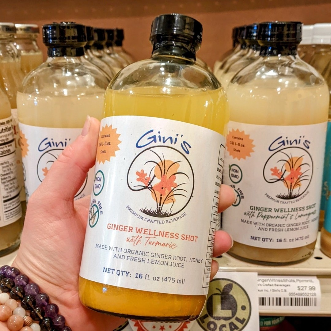 Gini's Premium Beverages are New at Harmony! Enjoy all of the benefits of ginger with their delicious beverages. Ginger has several known benefits like calming nausea, relieving indigestion, and is antiinflammatory! They are coming for a demo next Saturday, Aug 20th so you can try them for yourself! #ginger #antiinflammatory #gingerdrink #gingershot #local #shoplocal #shoplocalraleigh